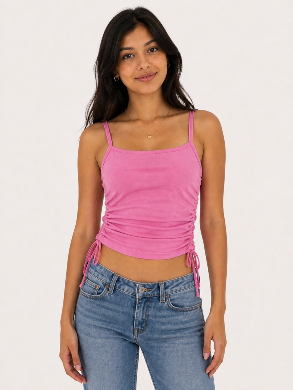 NEW Hollister Pink Ruched tank top Sz XS